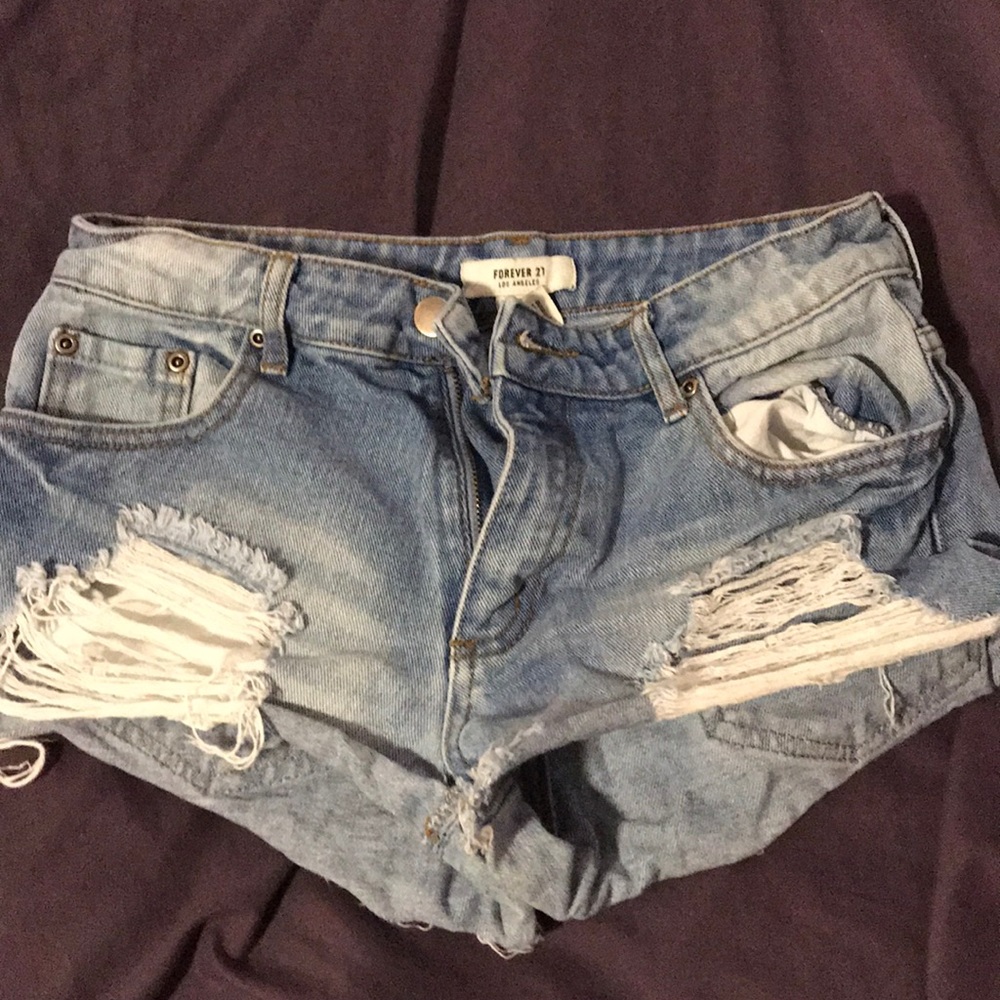 Distressed shorts